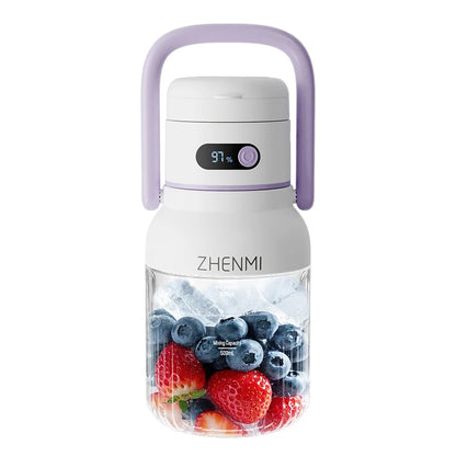ZHENMI® Portable Blender J15 – Tritura Gelo, Mistura em 10s, Leve para Onde Quiser