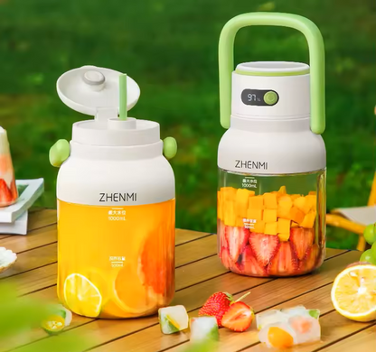 ZHENMI® Portable Blender J15 – Tritura Gelo, Mistura em 10s, Leve para Onde Quiser